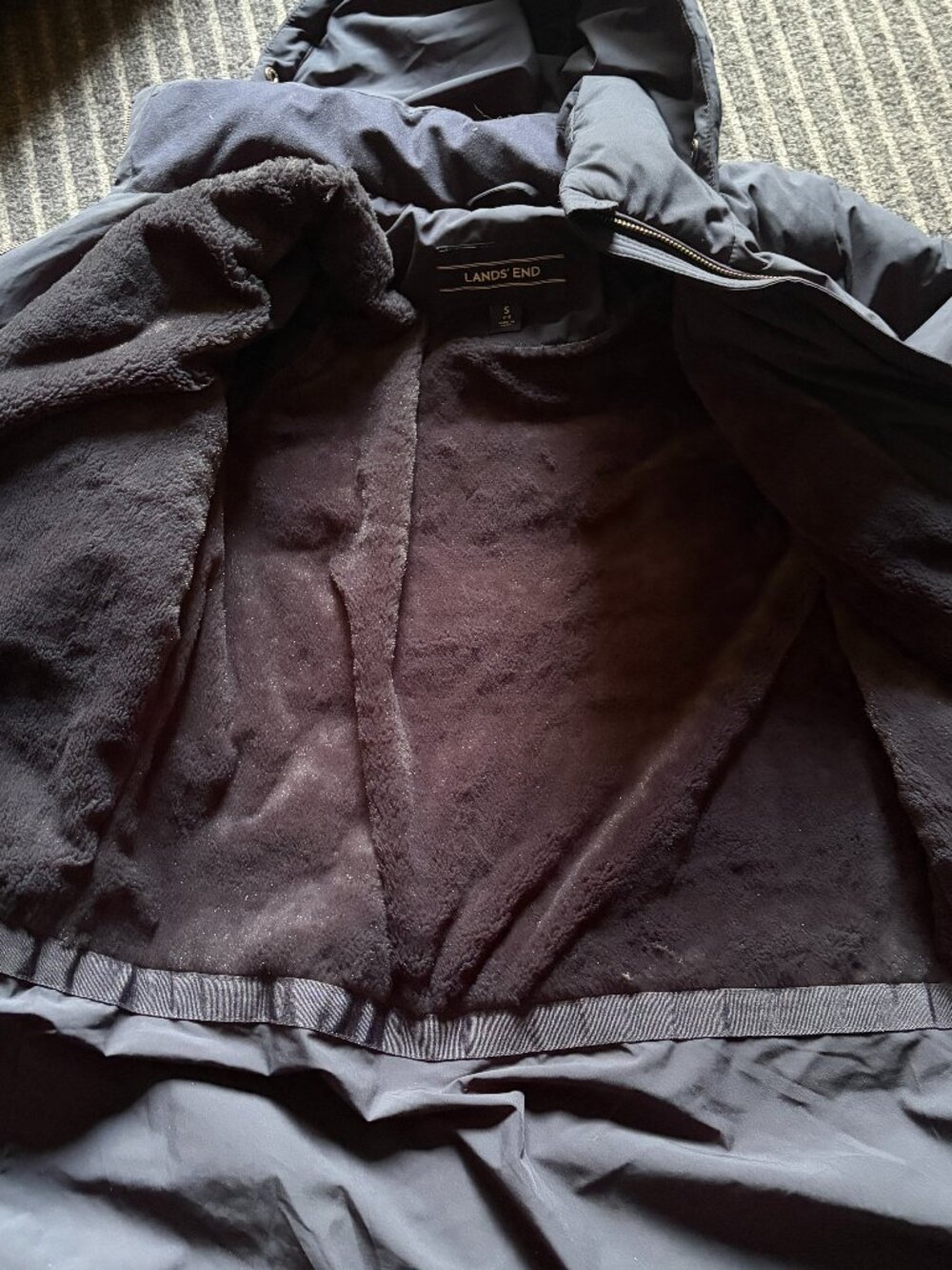 Lands' End Womens Blue Winter Parka Size Small Hooded - Picture 5 of 8